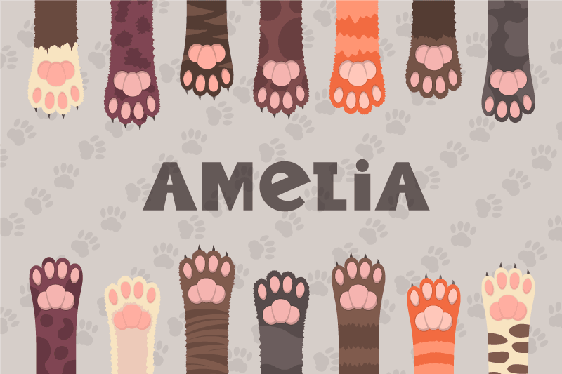 Vícebarevné kočky tlapky přizpůsobené prostírání - TenStickers