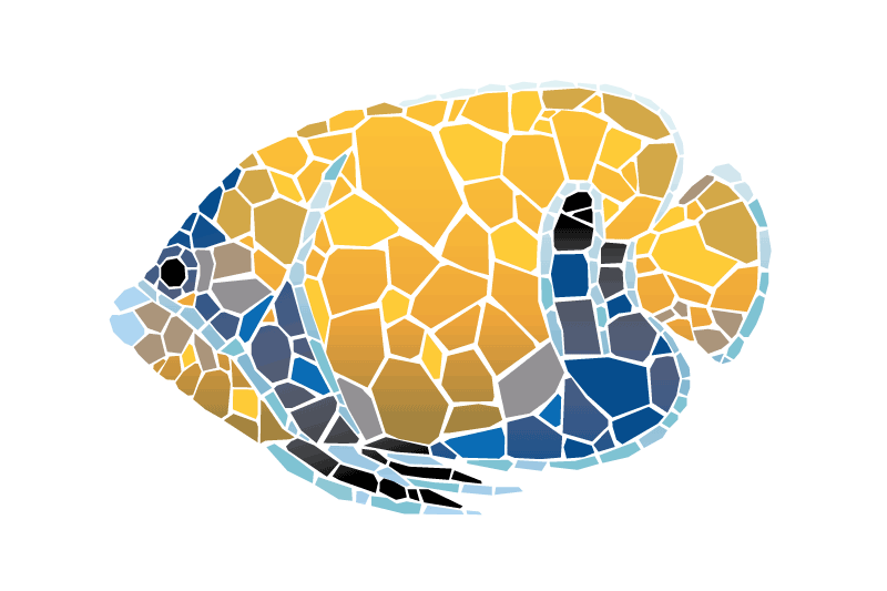 Originální prostírání s mozaikovou rybou - TenStickers