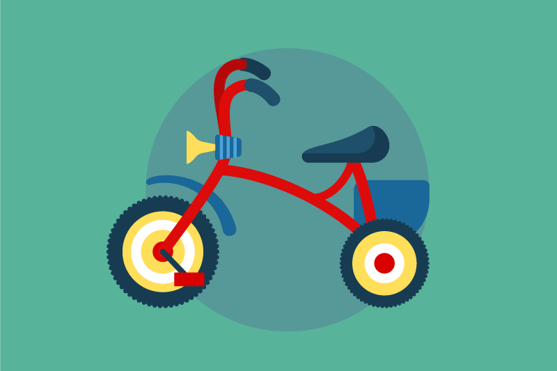 Dětské prostírání tříkolka s houkačkou - TenStickers