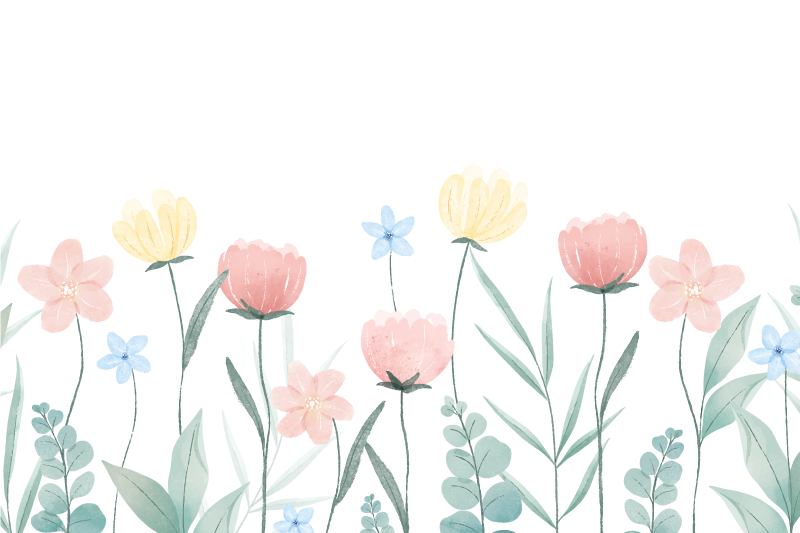 Originální prostírání s květinovým uspořádáním - TenStickers