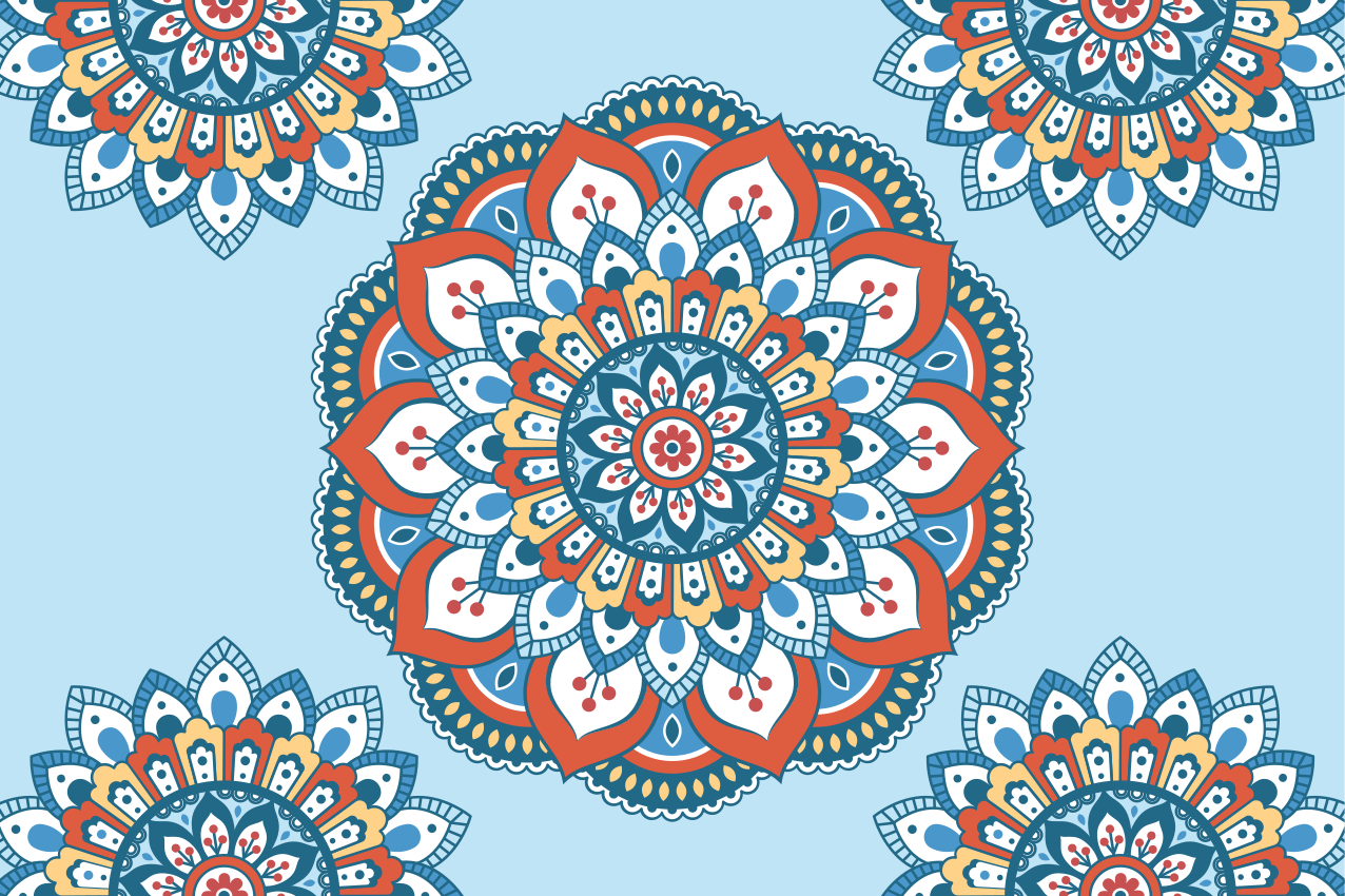 Mulitcolour mandala elegantní prostírání - TenStickers