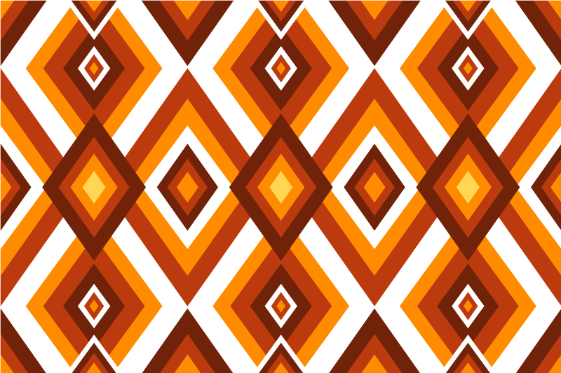 Umělecké kosočtverce ze 70. Let, originální prostírání - TenStickers