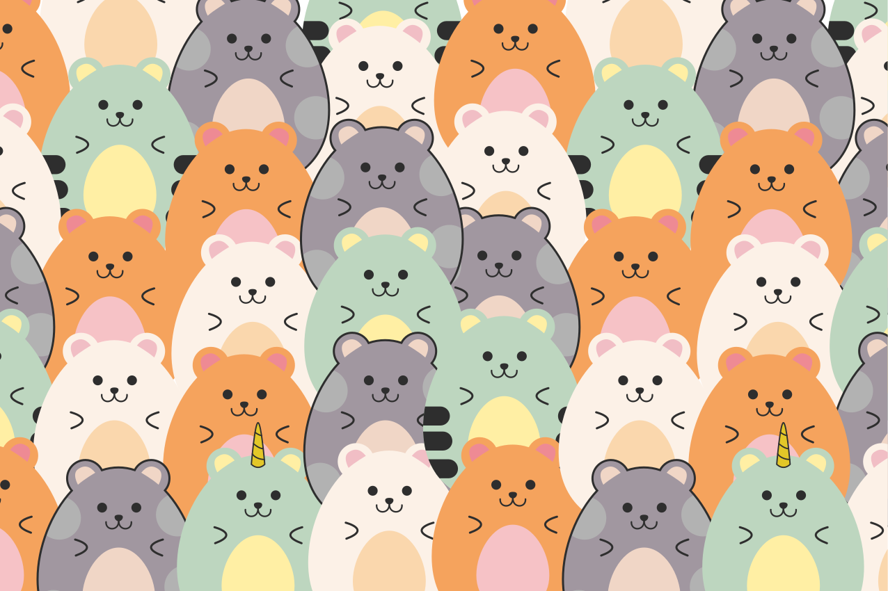 Dětské prostírání s roztomilými zvířecími obličeji - TenStickers