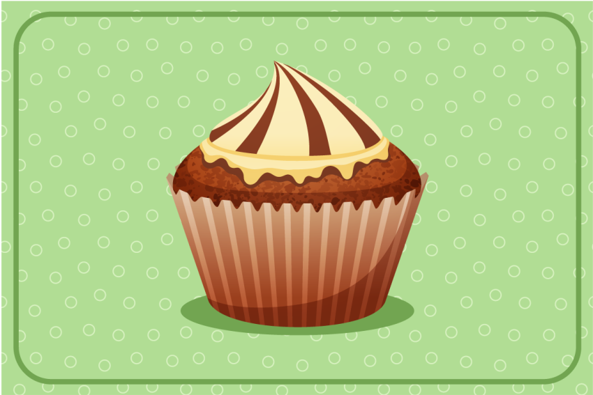Originální prostírání s grafikou cupcake - TenStickers