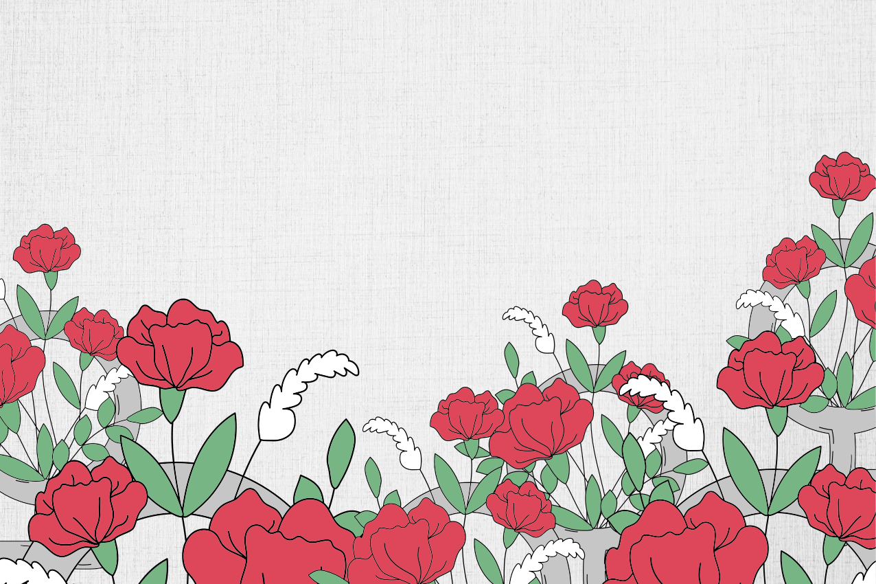 Originální prostírání s květinovým vzorem a listy - TenStickers