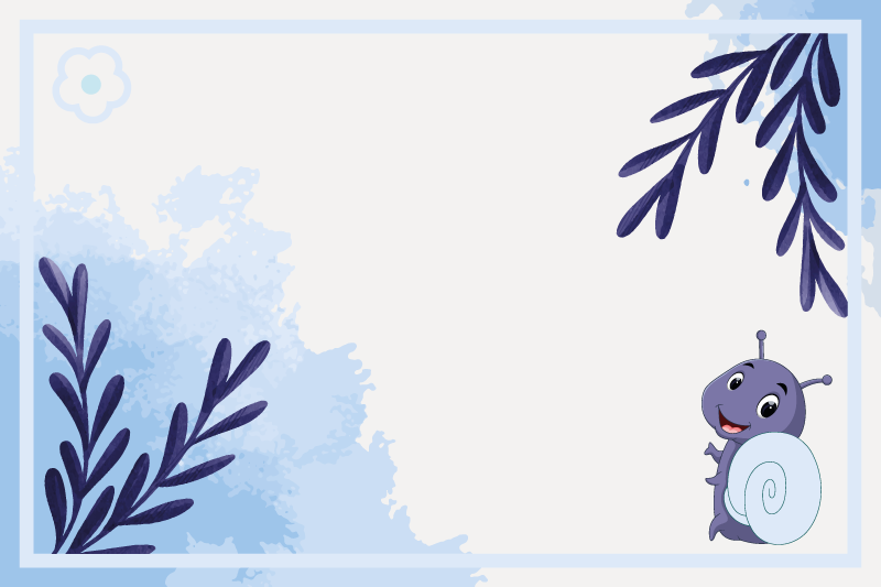 Dětské prostírání s postavičkou šneka a listy - TenStickers