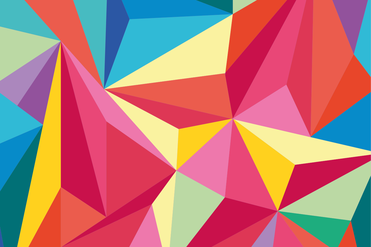 Originální prostírání geometrická barevná kompozice - TenStickers