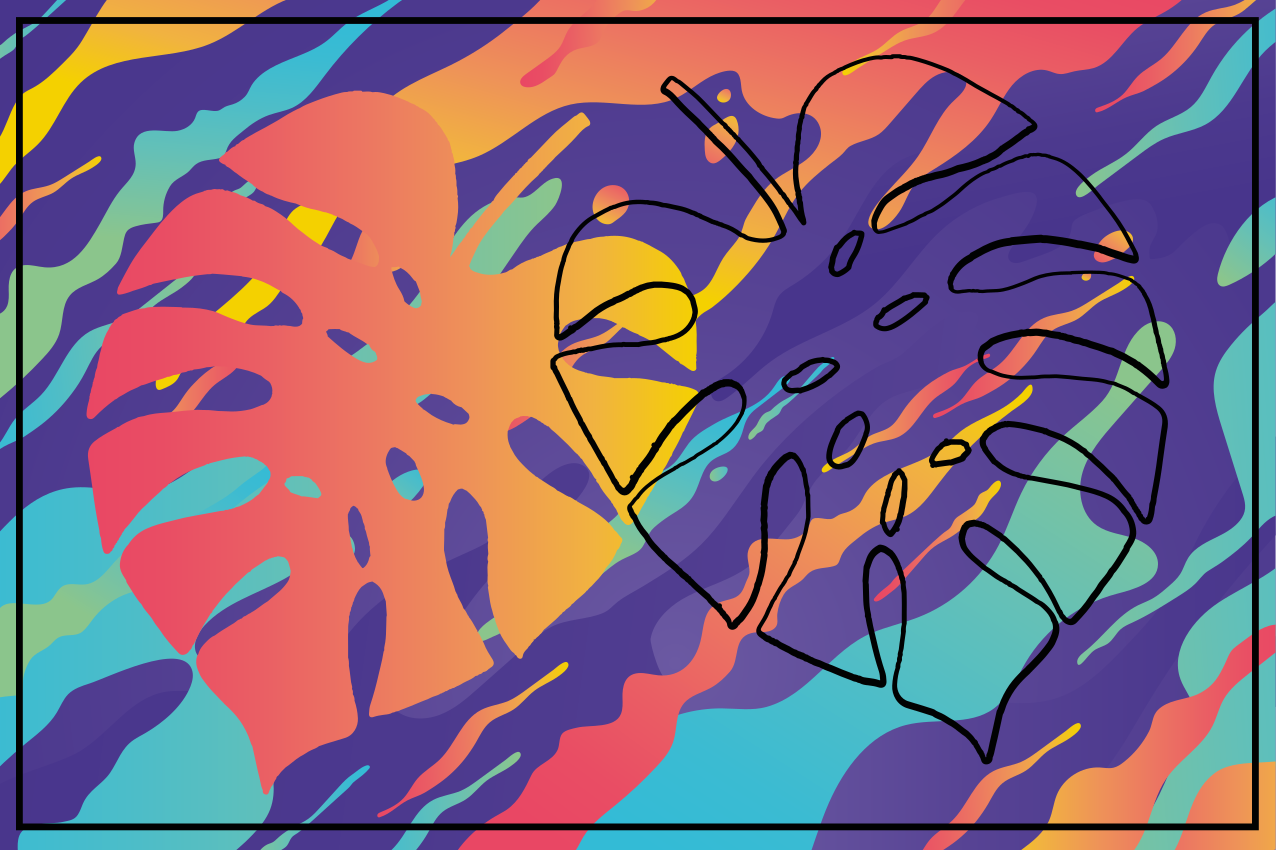 Originální prostírání s barevným listovým vzorem - TenStickers