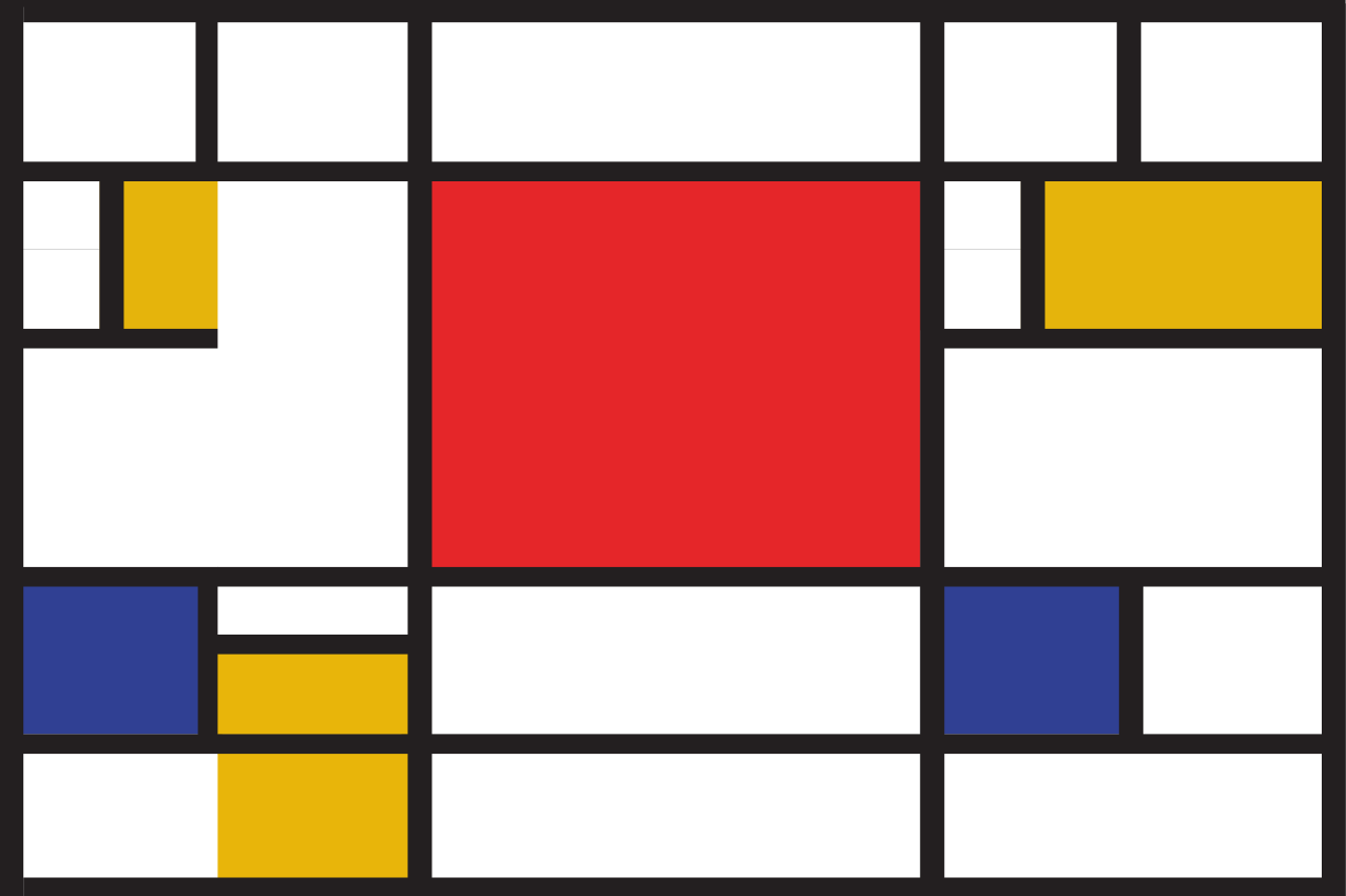 Mondrian geometrické umění originální vinylové prostírání - TenStickers