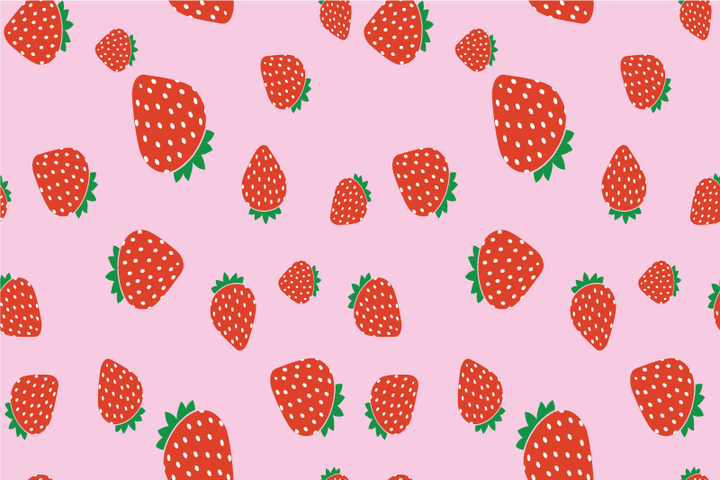 Dětské prostírání s jahodovým motivem - TenStickers