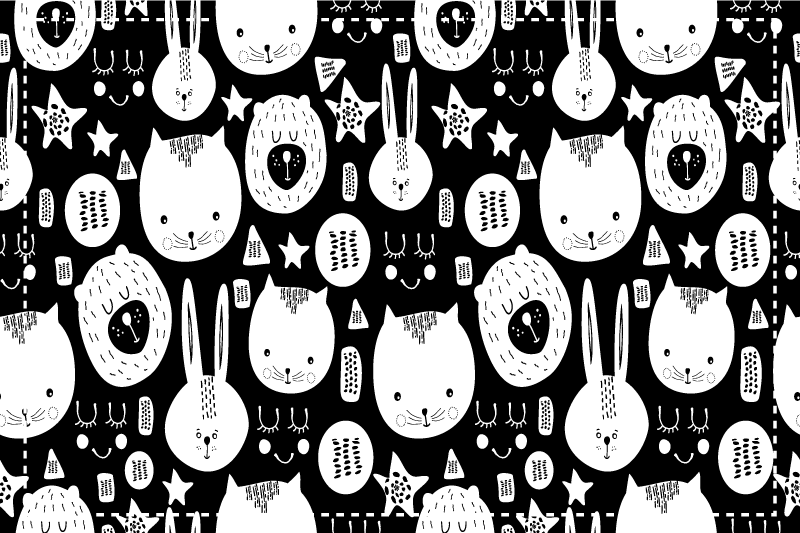 Kočky a králíci moderní prostírání - TenStickers