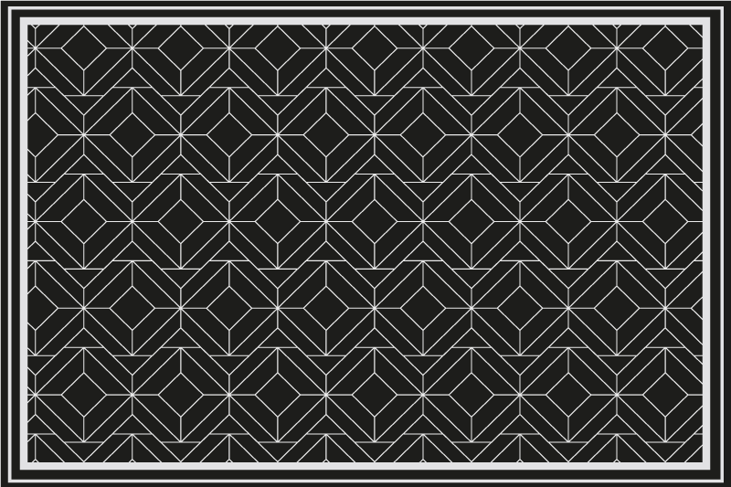 Moderní prostírání geometrický černý povrch - TenStickers