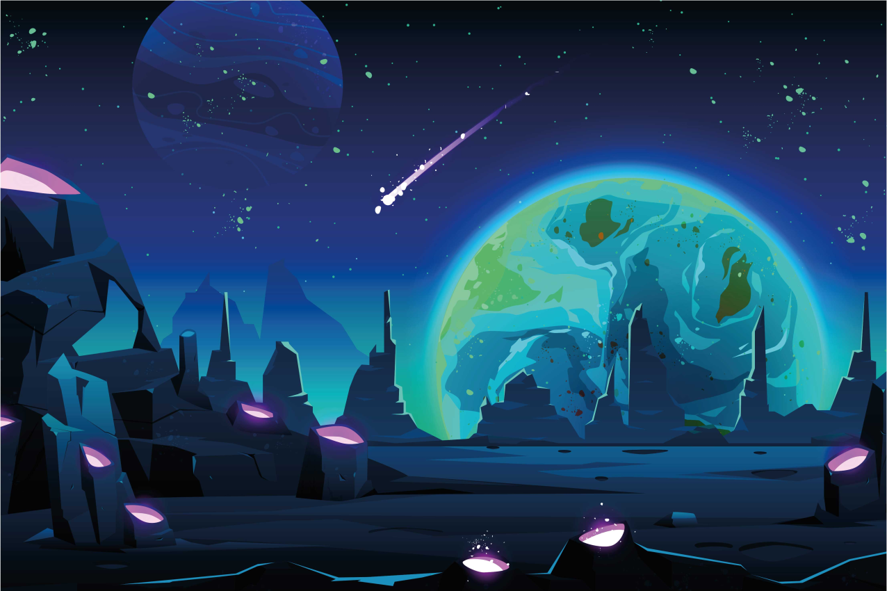 Moderní prostírání v kosmické krajině - TenStickers