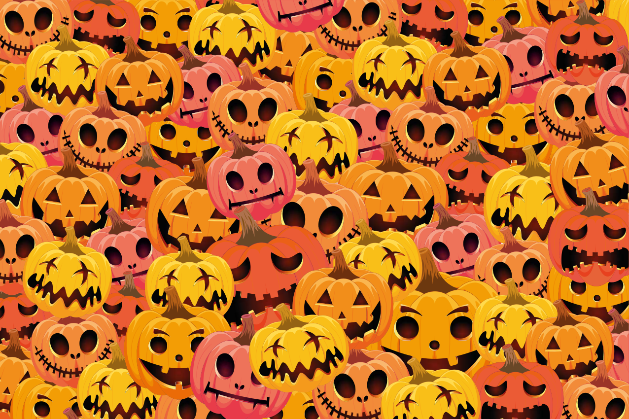 Veselé a smutné dýně halloween prostírání - TenStickers