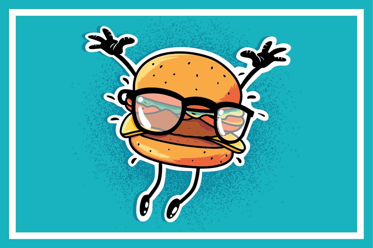 Dětské prostírání skákající hamburger - TenStickers