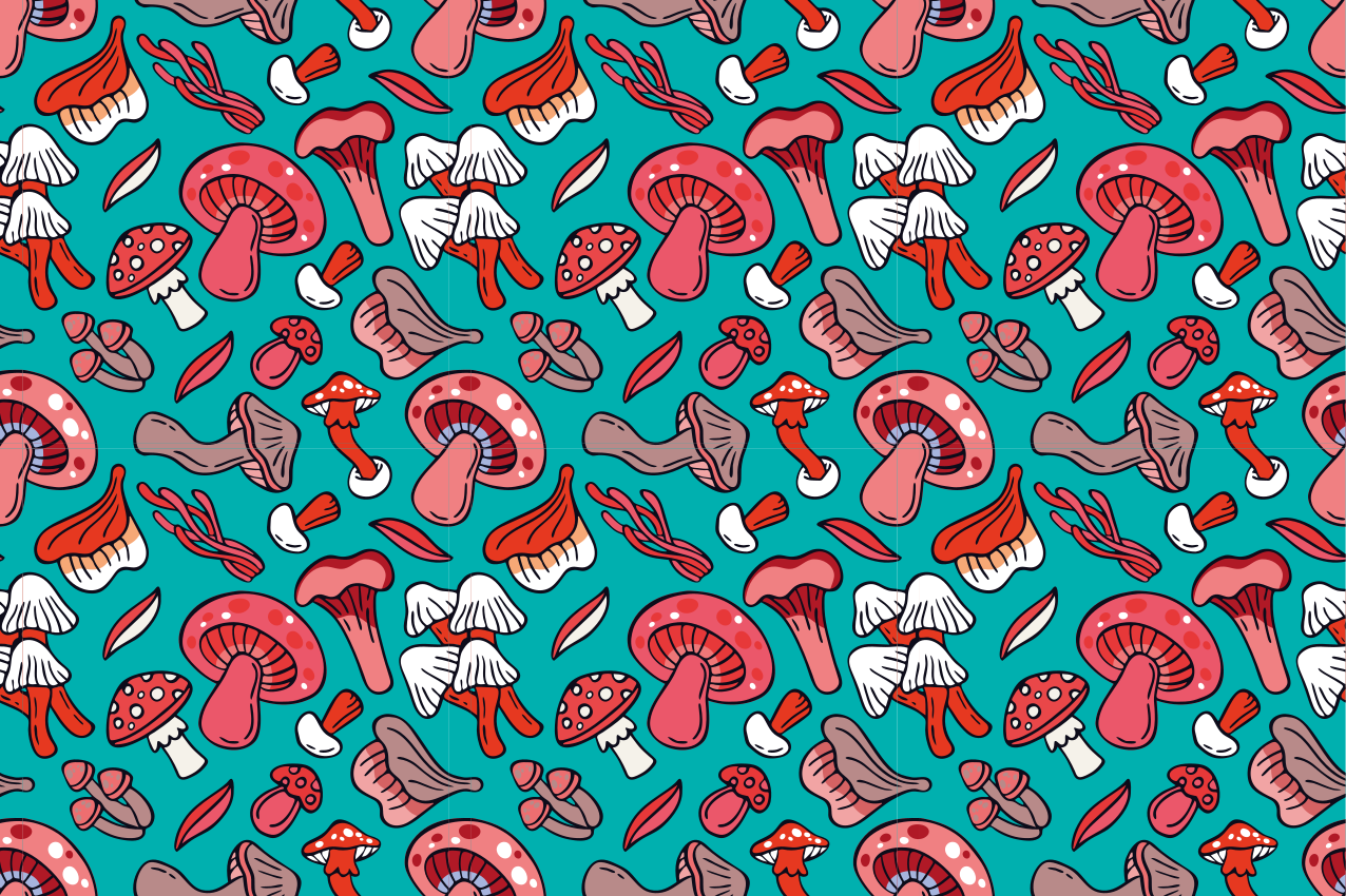 Originální prostírání Živý houbový koncept - TenStickers