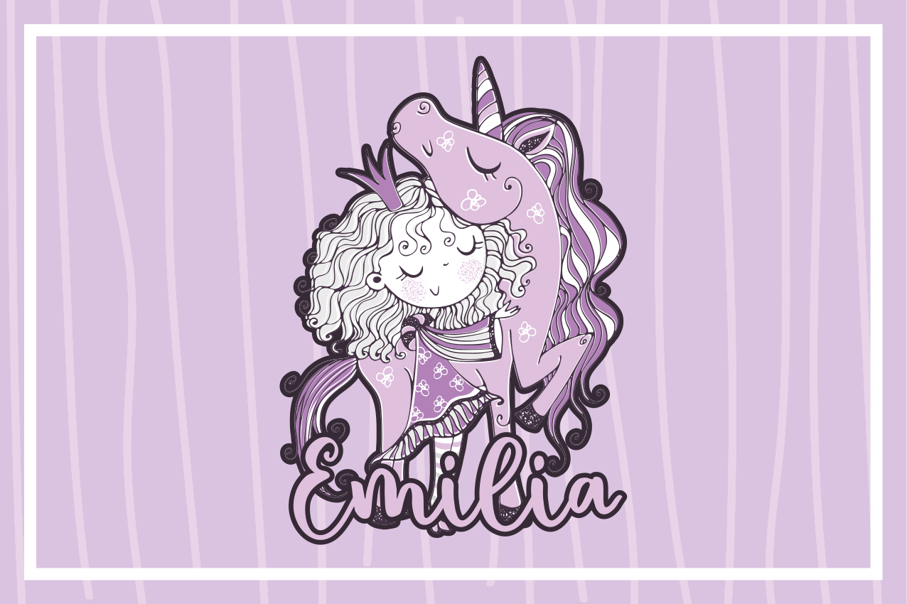 Dětské prostírání s roztomilým jednorožcem - TenStickers