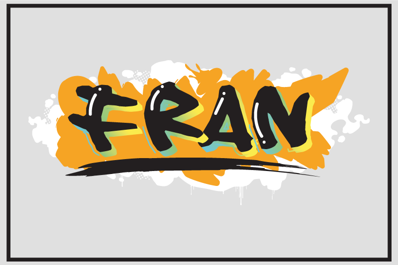 Barevné graffiti prostírání v městském stylu - TenStickers