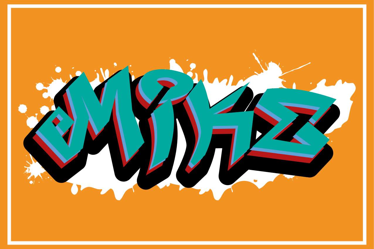 Divoký styl king graffiti personalizované prostírání - TenStickers