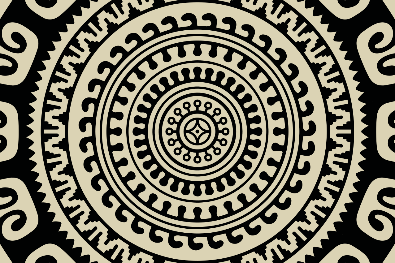 Prostírání s texturami kulatých vzorů - TenStickers