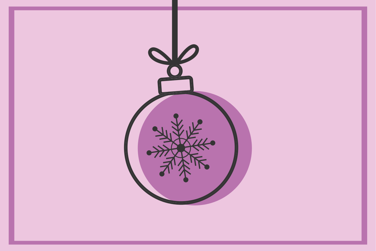 Elegantní růžové ozdobné vánoční prostírání - TenStickers