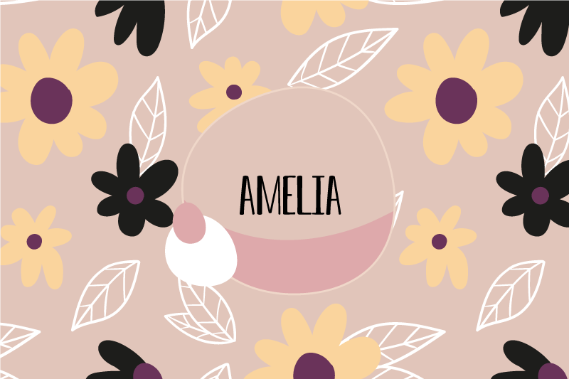Dětské prostírání s personalizovaným botanickým potiskem - TenStickers