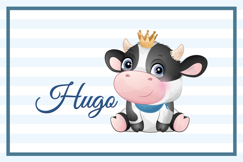 Dětské prostírání s ilustrací krávy - TenStickers