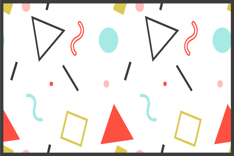 Vtipné geometrické tvary originální prostírání - TenStickers