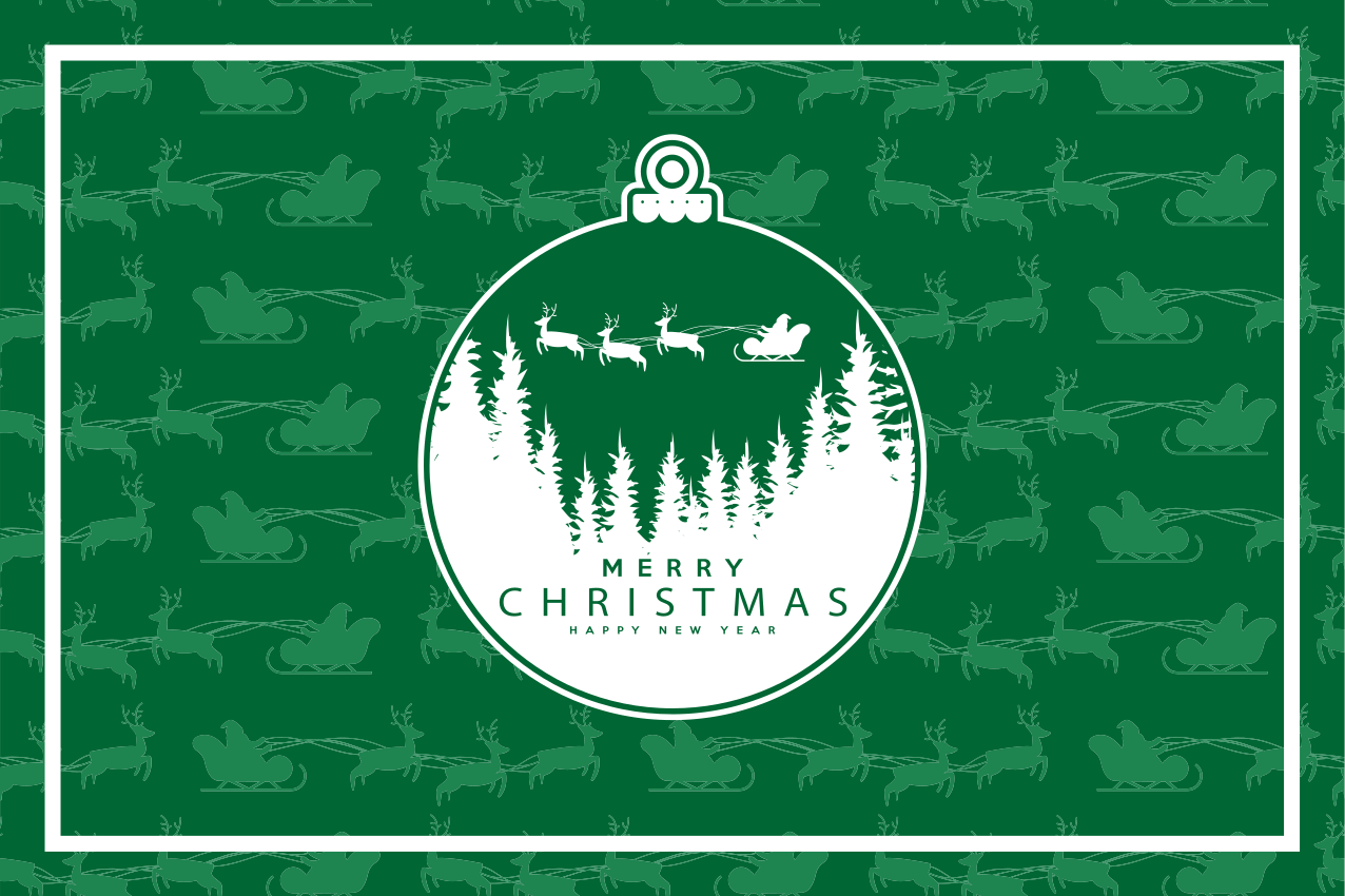 Vánoční prostírání s vánočními ozdobami - TenStickers