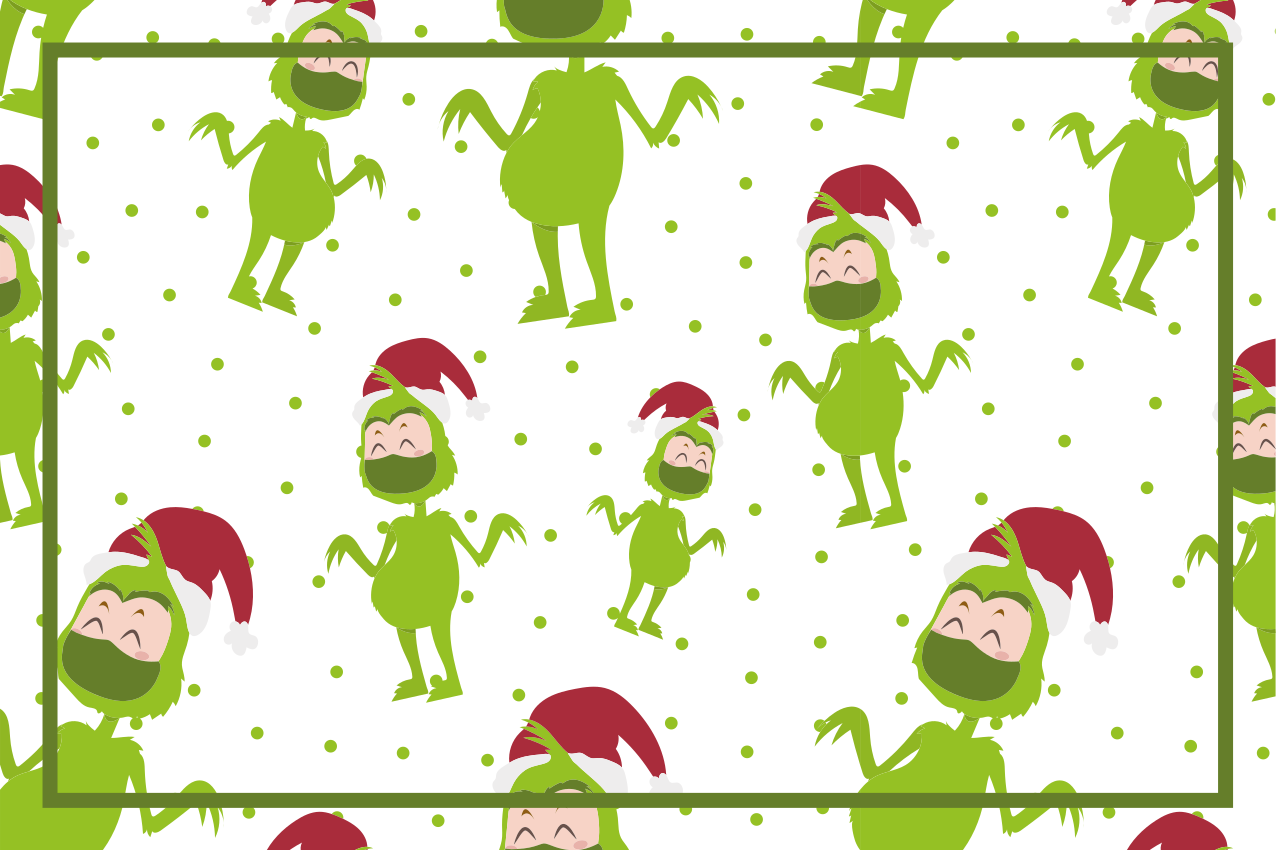 Vánoční prostírání s veselými grinch postavičkami - TenStickers