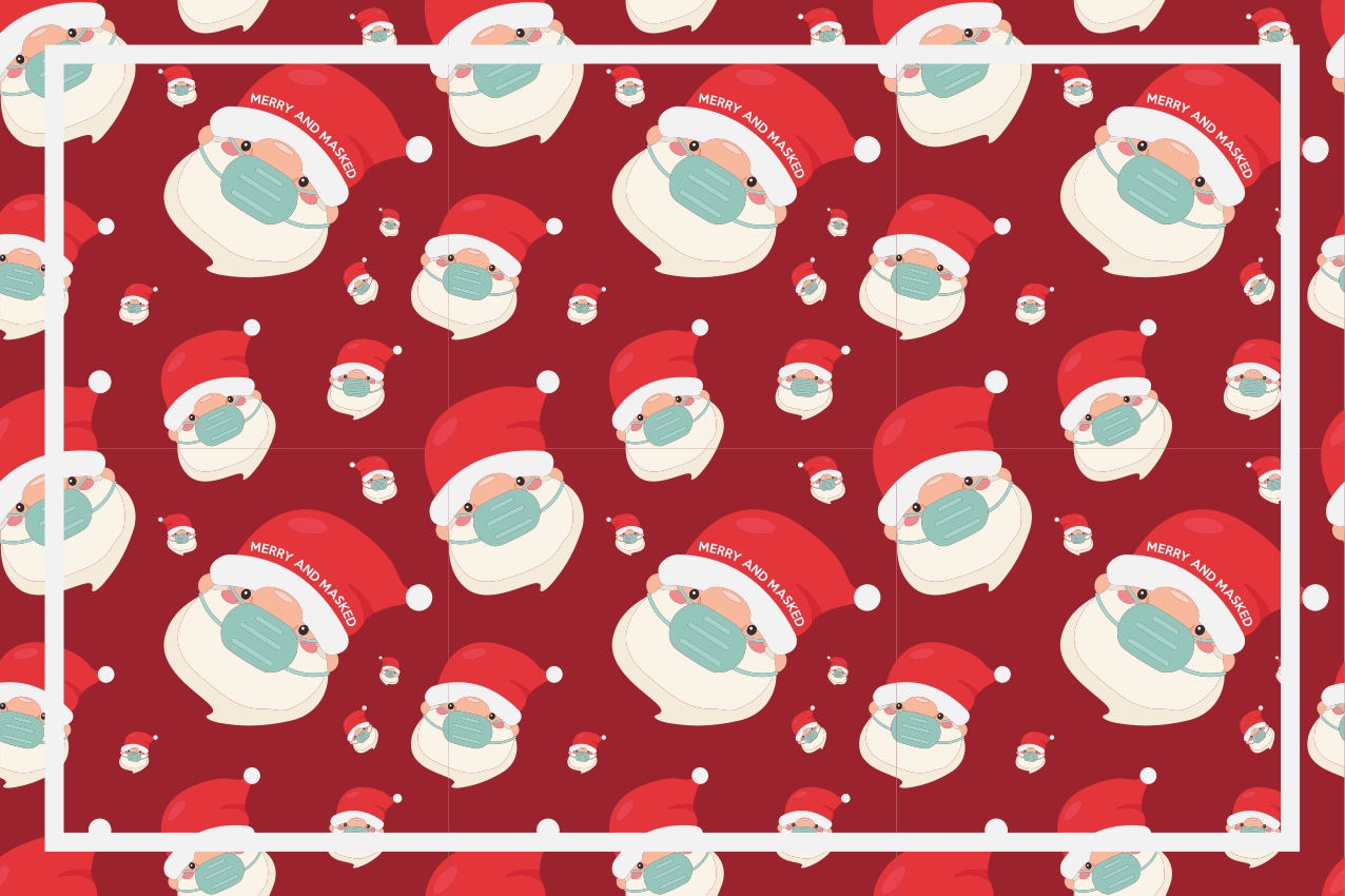 Vánoční prostírání s motivem santa clause - TenStickers