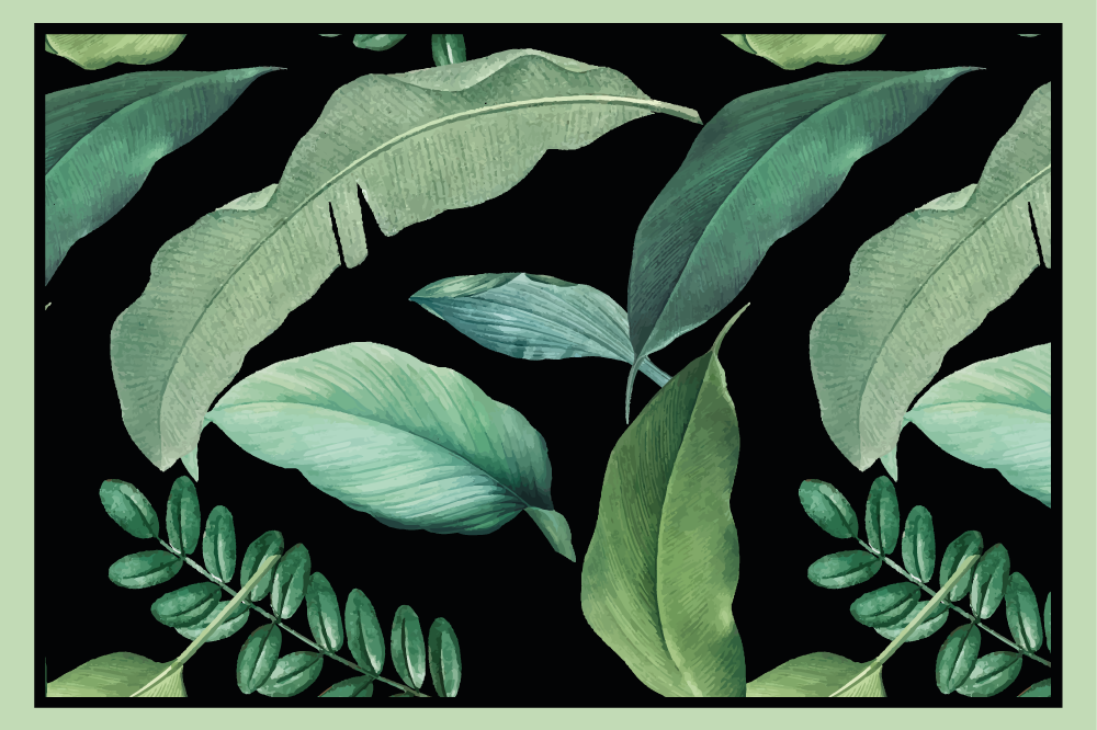 Prostírání s texturami listového motivu - TenStickers