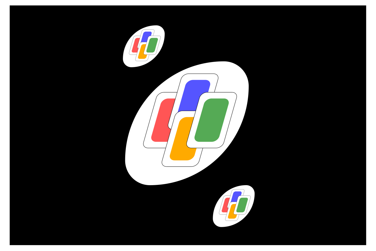 Originální prostírání s živými geometrickými tvary - TenStickers