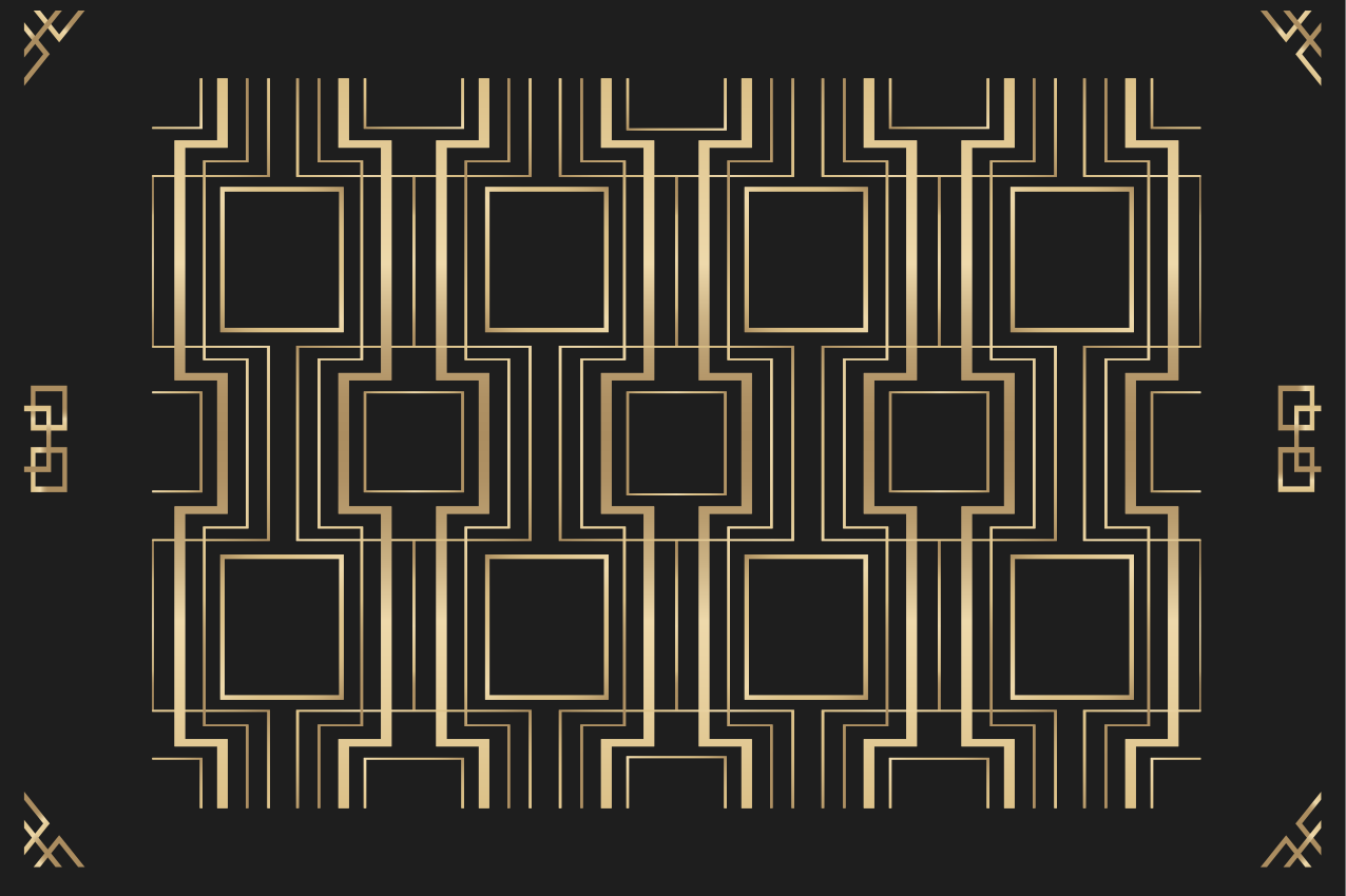 Moderní prostírání geometrický černý koncept - TenStickers