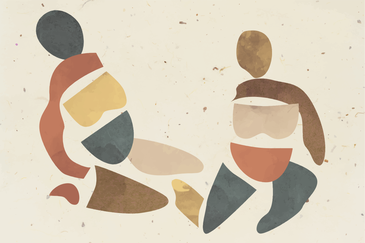 Abstraktní lidské postavy moderní prostírání - TenStickers