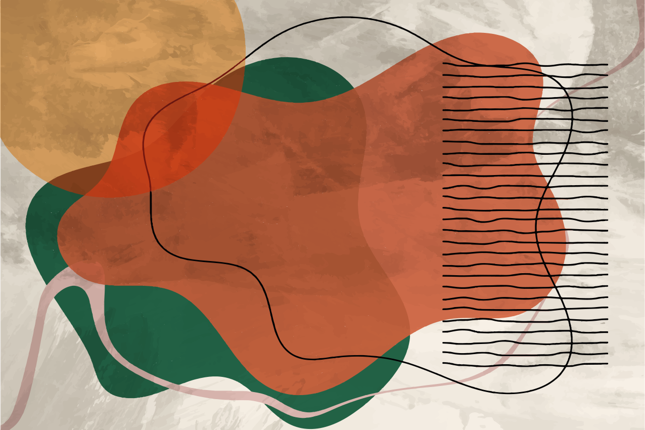 Abstraktní koláž umělecká díla moderní prostírání - TenStickers