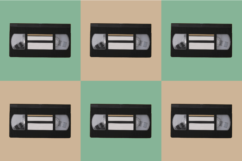 Originální prostírání s vintage vzorem vhs pásky - TenStickers