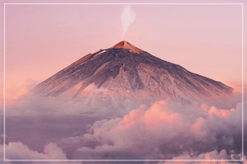 Moderní prostírání sopečná horská krajina - TenStickers