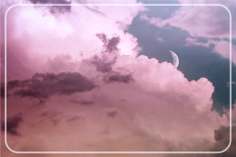 Moderní prostírání měsíc v zatažené obloze - TenStickers