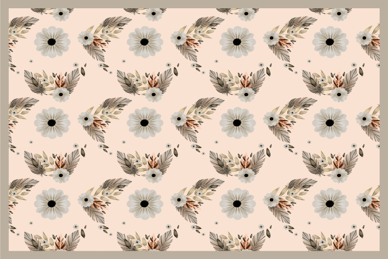 Originální prostírání motivace květinových listů - TenStickers