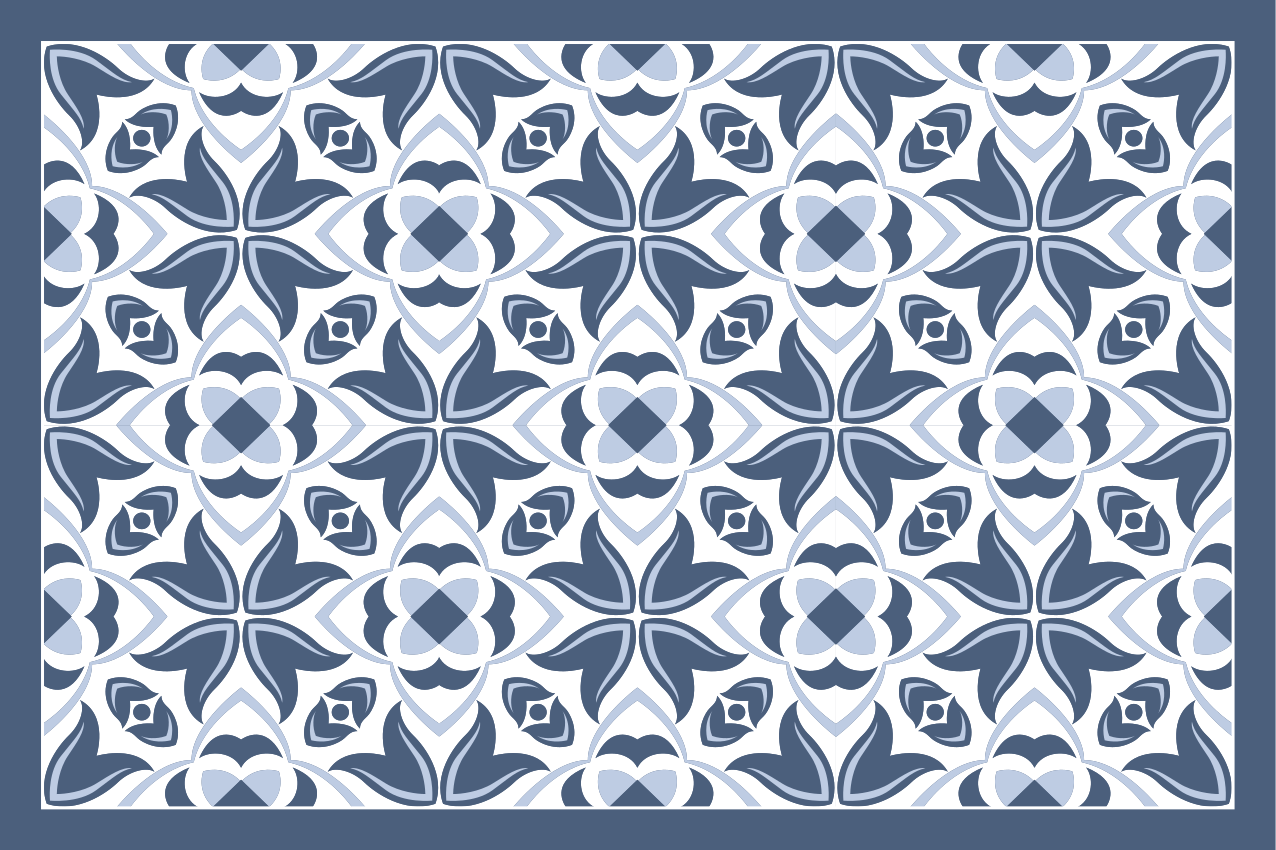 Moderní prostírání kytice květin ve stylu hampton - TenStickers