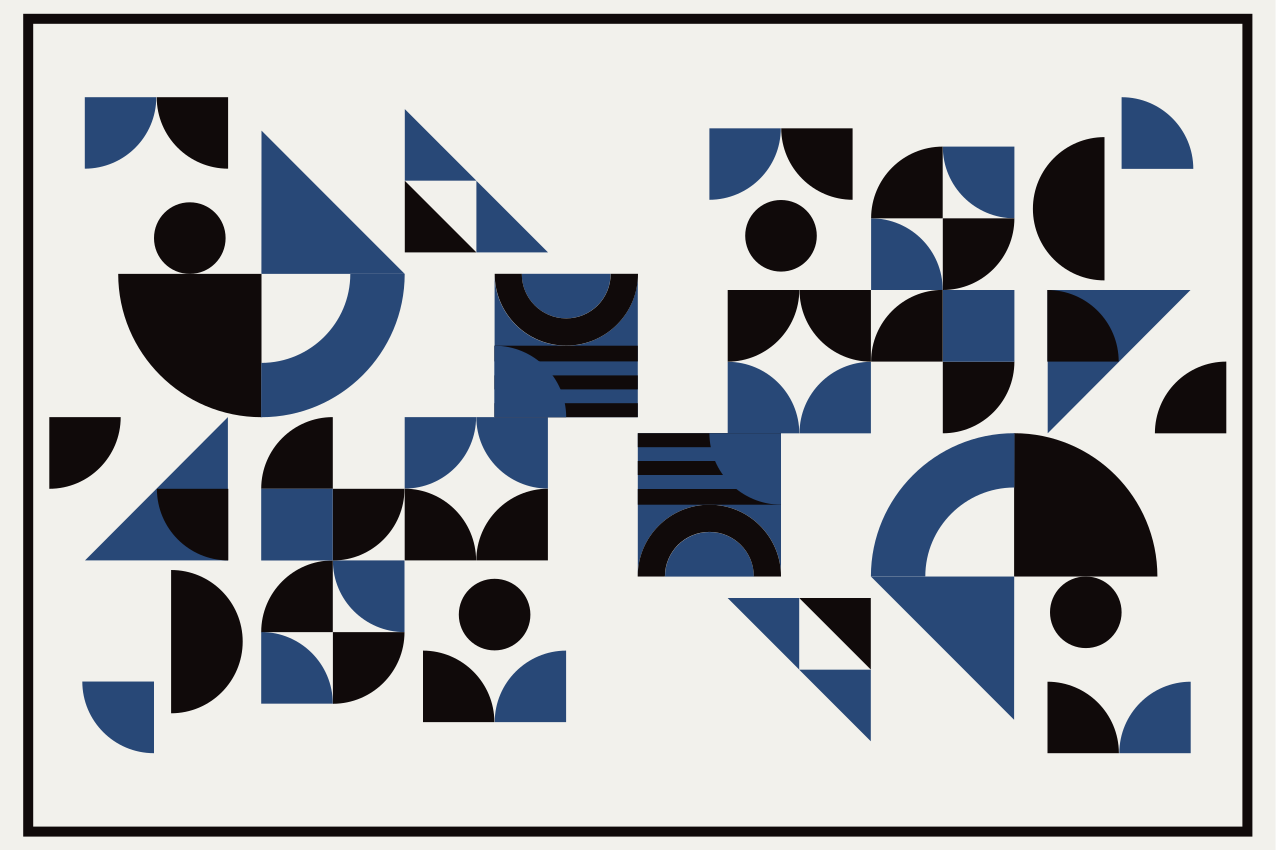 Modrá skládačka městský design originální prostírání - TenStickers