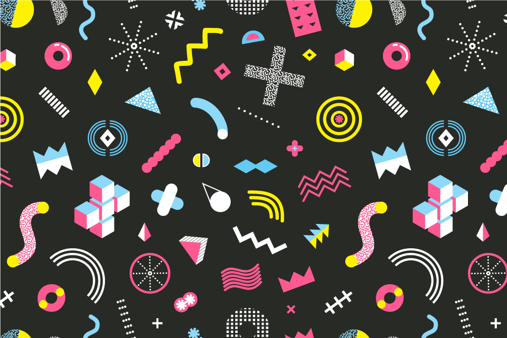 Originální prostírání s živými geometrickými prvky - TenStickers