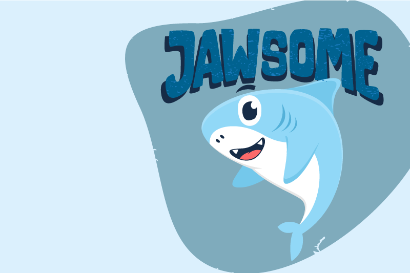 Dětské prostírání s veselým žralokem - TenStickers