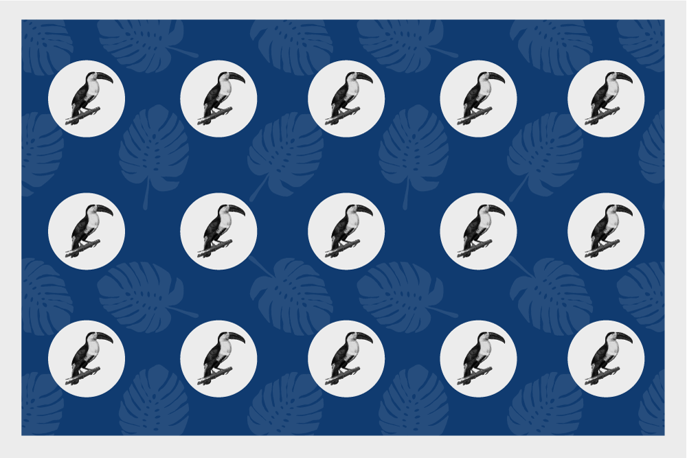 Originální prostírání s tropickým ptákem - TenStickers