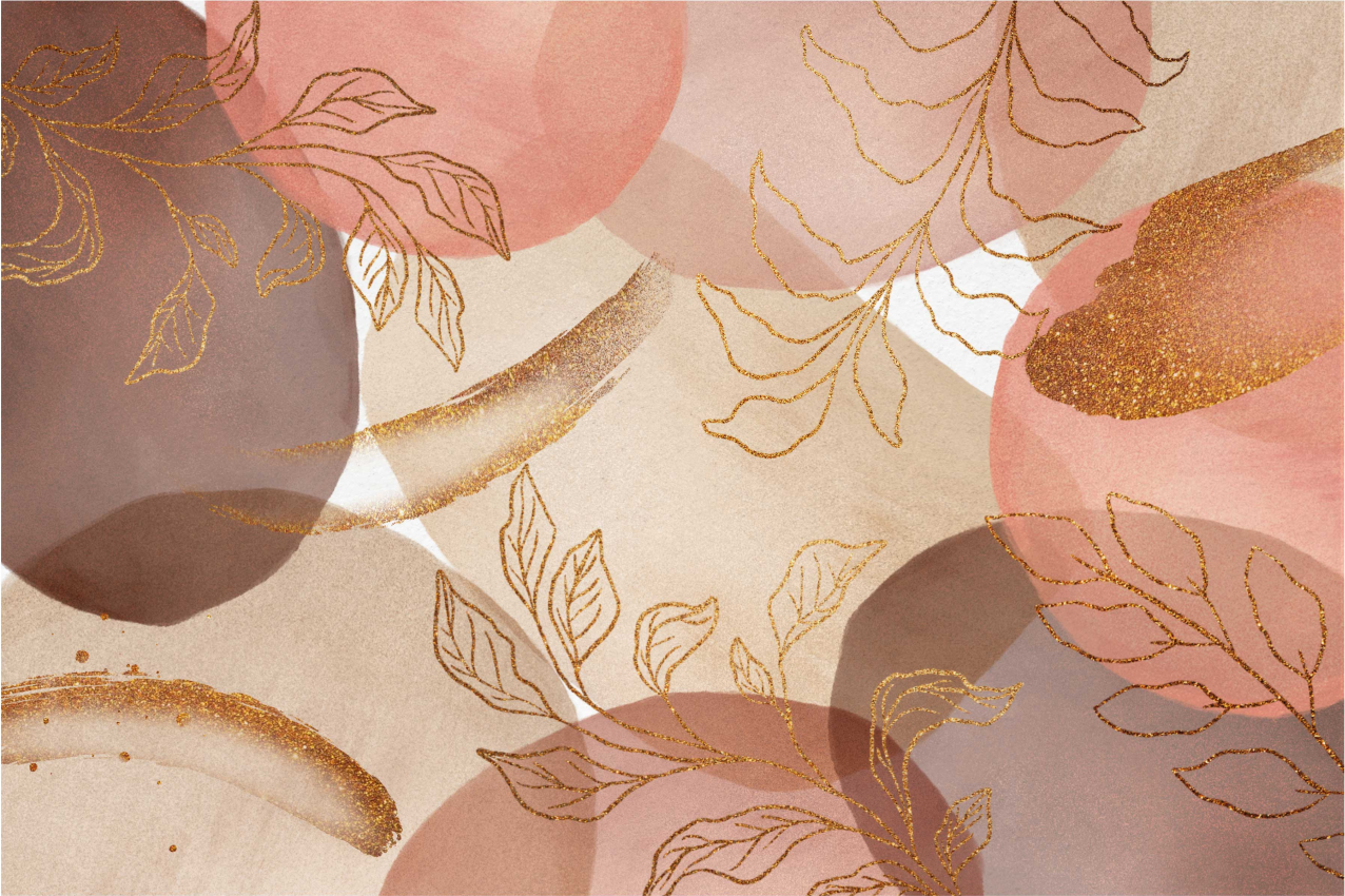 Prostírání s texturami elegantními listy - TenStickers