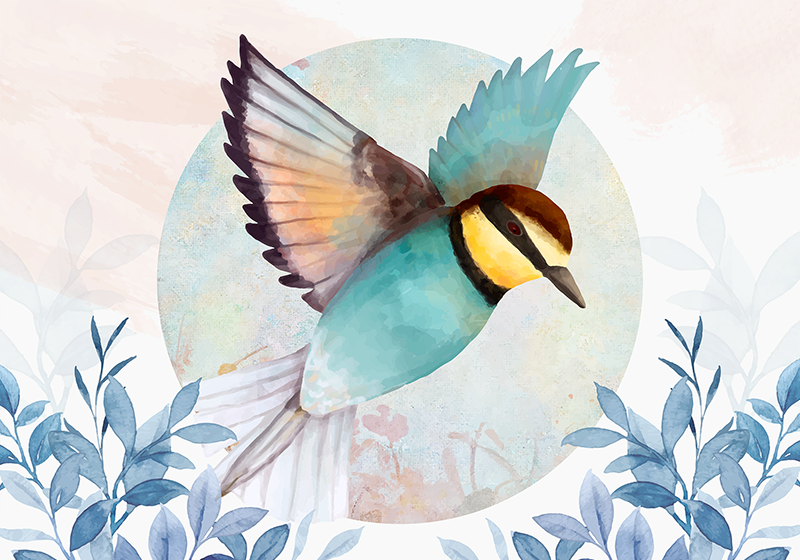 Originální prostírání s živými ptačími motivy - TenStickers