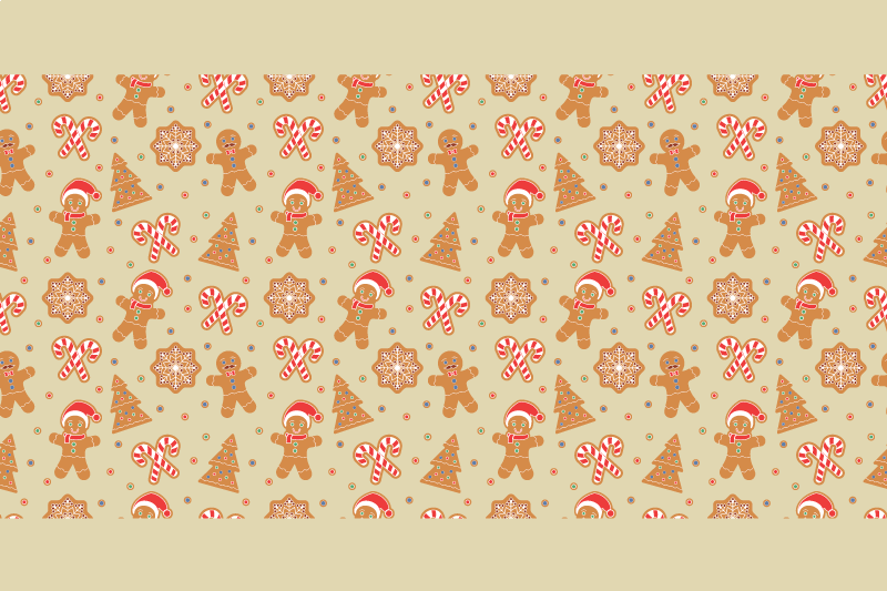 Perníkové santa claus vánoční prostírání - TenStickers