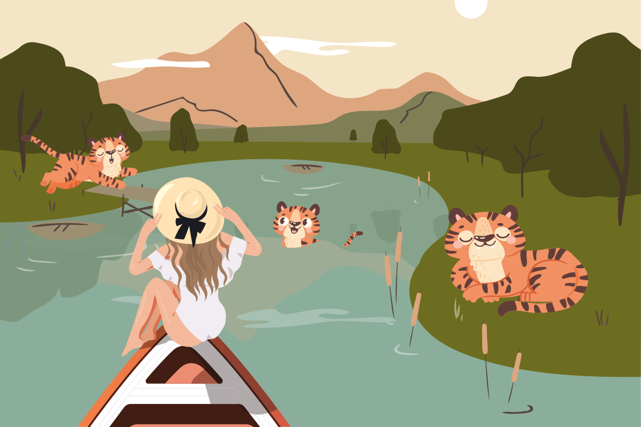 Dětské prostírání s hravými tygříky - TenStickers