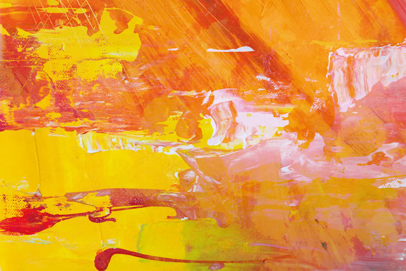 Oranžové abstraktní design restaurace prostírání - TenStickers